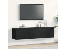 Vidaxl Móvel De Tv 120x30x30,5cm Derivados De Madeira Carvalho Preto
