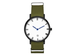 Relógio masculino moderno com pulseira de nylon, mostrador redondo, movimento de quartzo, estilo militar, Zhoulianfa
