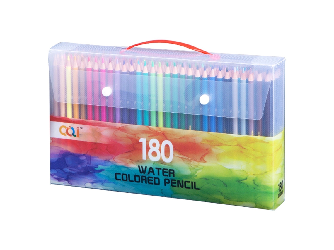 Conjunto de Lápis de Aquarela para Artista Profissional 120/150/180/210 Lápis de Cor Solúveis em Água para Alunos Da Escola Lápis de Cor Par 3#