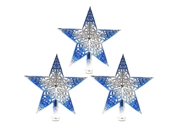 3 Peças de Árvore de Natal com Forma de Estrela* ZYBLSSBB