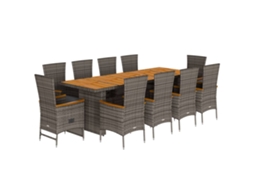 Garden Dining Set, Garden Dining Sets Vidaxl Cinzeto Rattan / Vime (n/a)