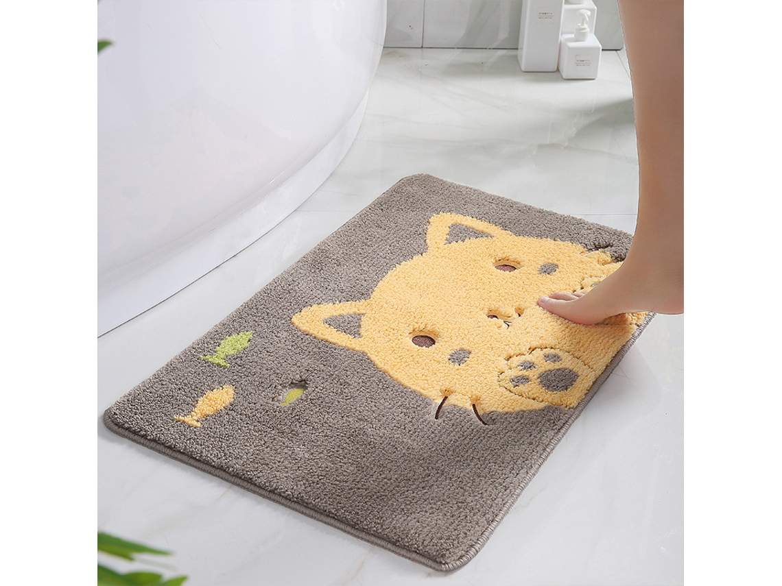 Tapetes de Banho Antiderrapantes Absorventes de Secagem Rápida para Decoração de Banheiro Padrão 3 EVELTEK 38x58cm