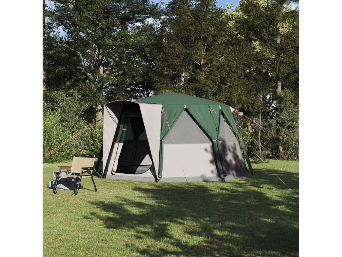 Vidaxl Tenda De Cabana Para 6 Pessoas Verde 425 X 396 X 222 Cm