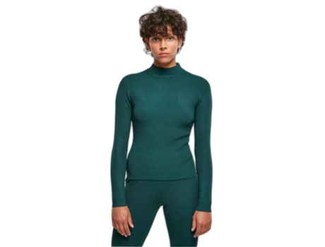 Camisola de Gola Alta para Mulher URBAN CLASSICS (S - Azul)
