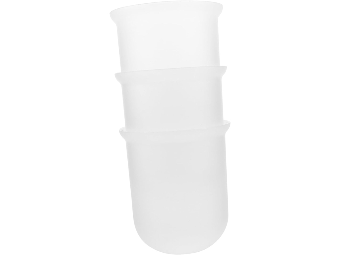 Para Escova De Vaso Sanitário Em Plástico Semitransparente, 3 Peças, Compacto, Resistente E À Prova De Choque, Gokoco