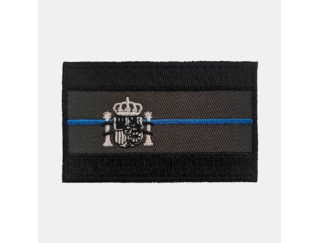 Patch de Bandeira Da Espanha com Linha Azul Fina SERPOLICIA