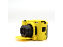 Capa para Canon Powershot V1 Acessórios de Silicone para Câmera CUICH (amarelos)