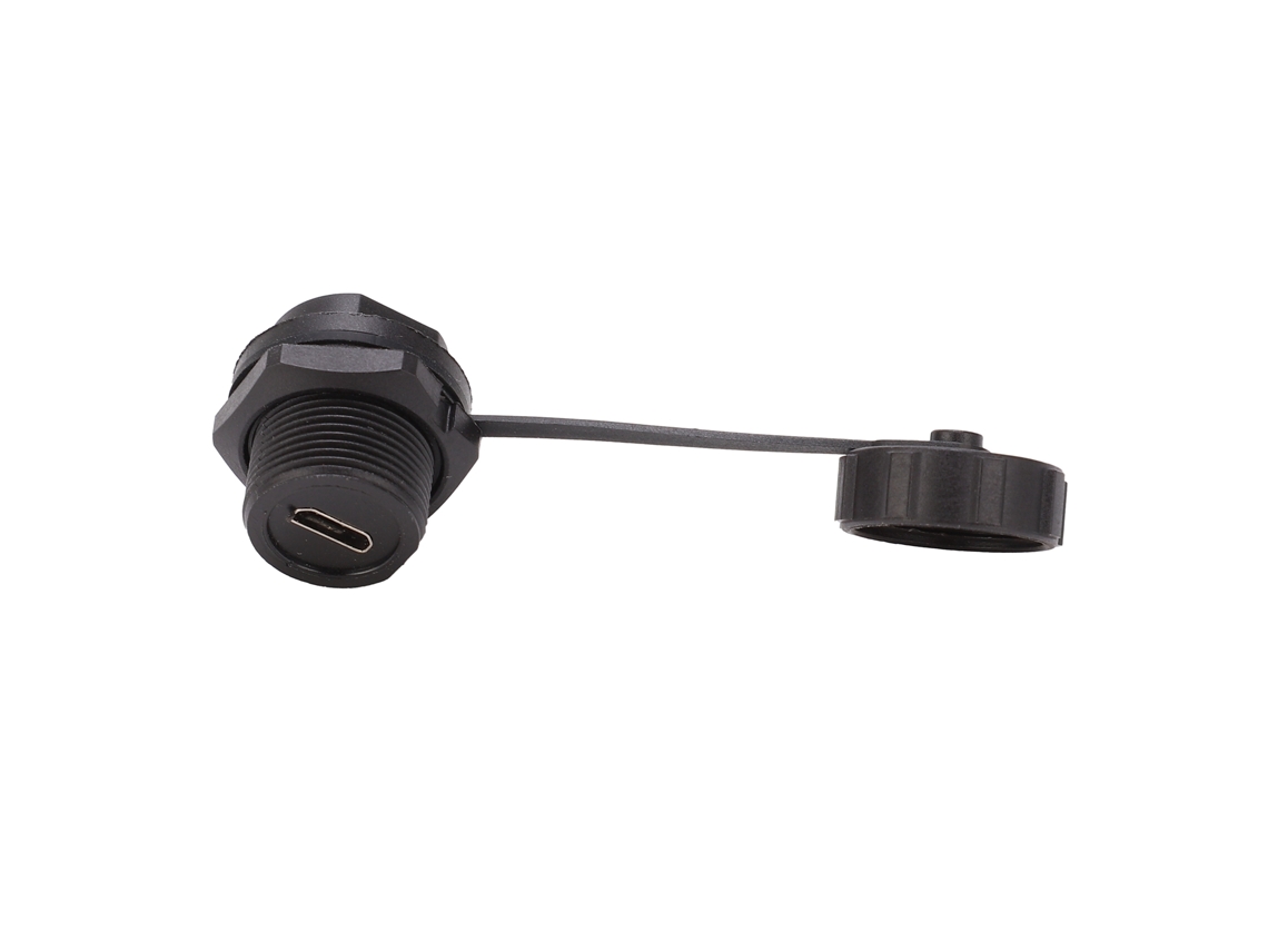 Conector Usb Impermeável Ip67 Micro Usb Fêmea Para Placa Pcb (e10mctf1f)