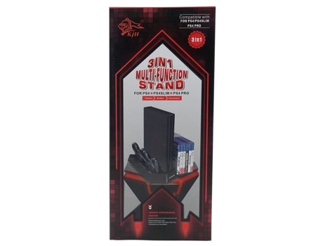 Estação 3 em 1 para Playstation 4 Black STEALTH GAMER