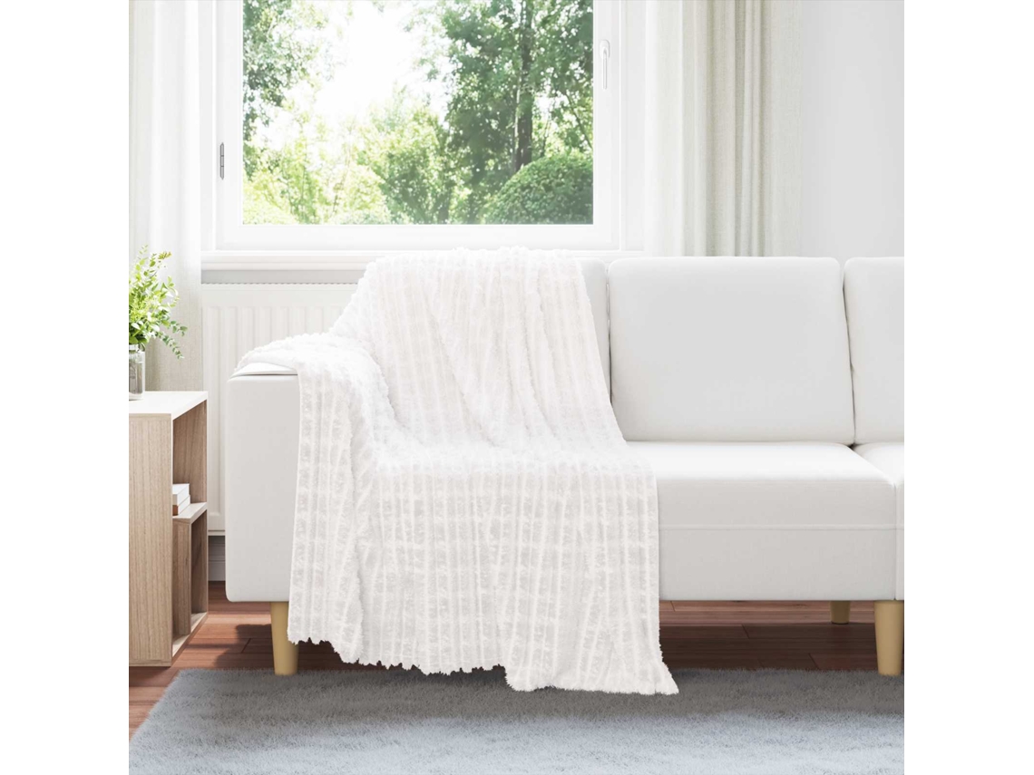Vidaxl Cobertor Branco 150 X 130 Cm 0.5 Kg Lã