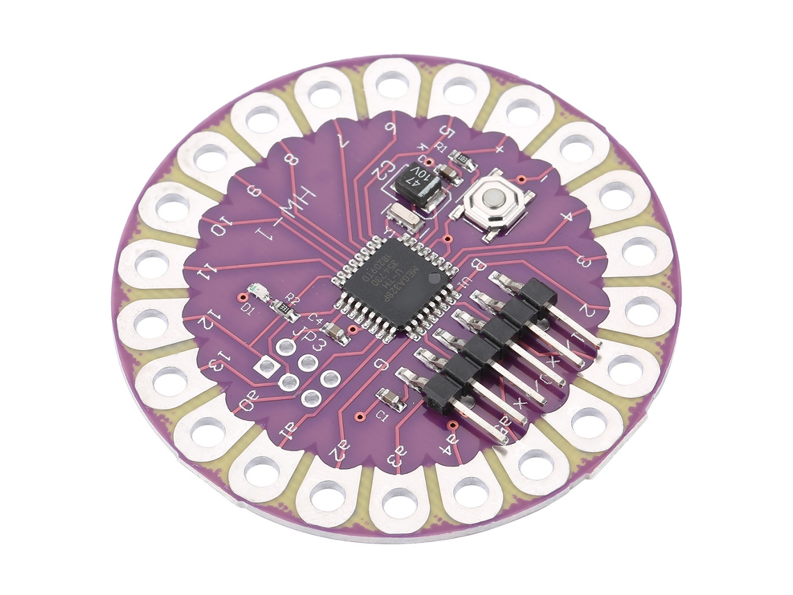 Placa principal de microcontrolador para têxteis eletrônicos