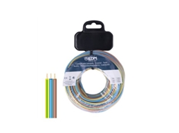 Carretel De Cabo Trançado H07z1 K 3g1,50mm² 10m Azul Marrom E Bicolor (30m No Total) Edm (450/750v)