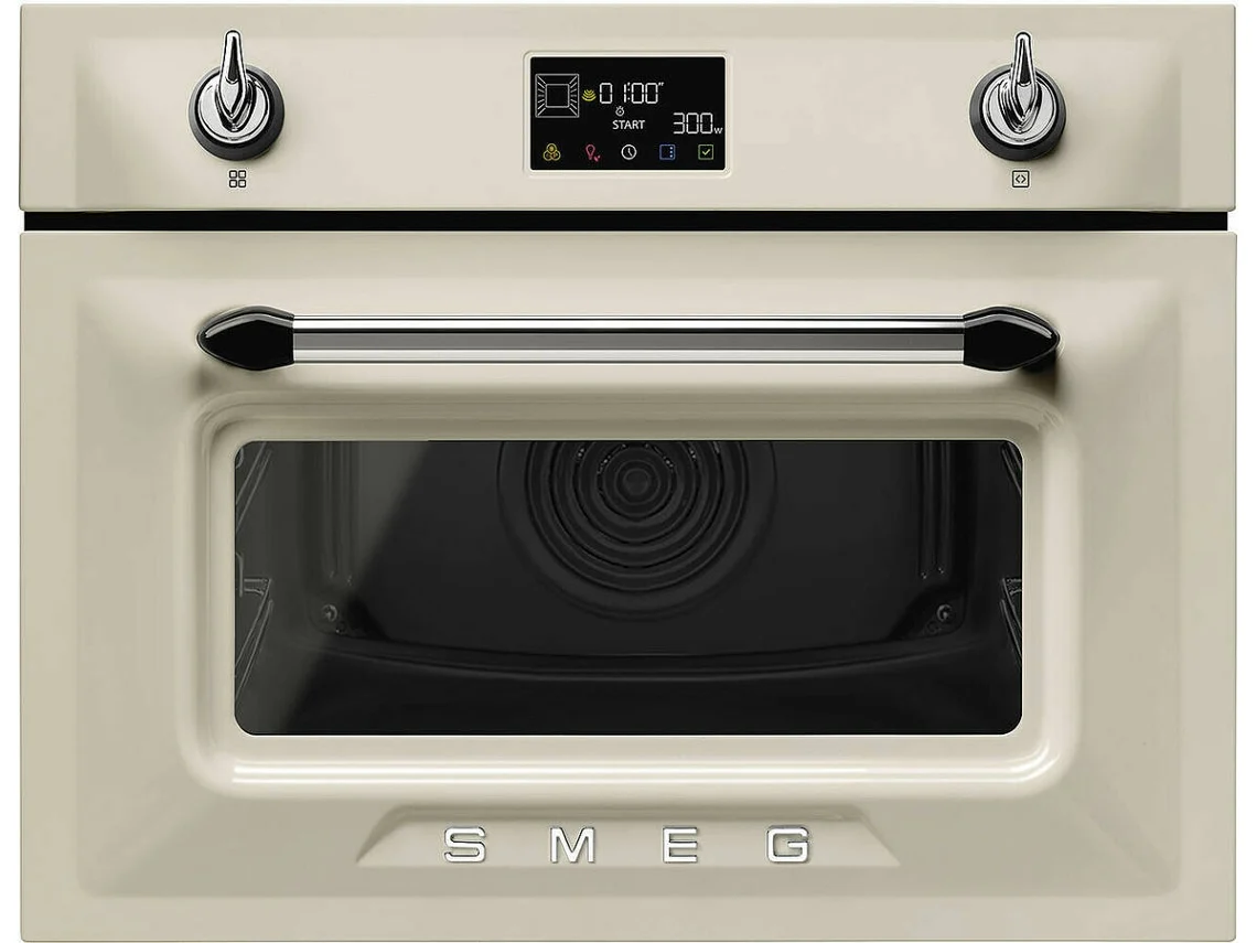 Forno Micro-ondas SMEG SO4902M1P (40 L - 59.7 cm - Hidrolítico - Creme)