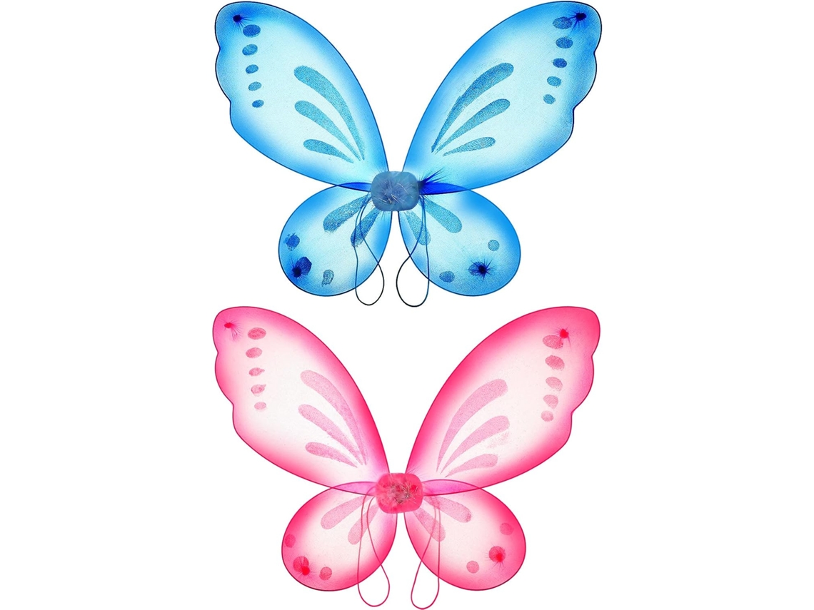 2 Peças Asas de Fada Borboleta Vestem Lembrancinhas Festa Aniversário Acessório Fantasia Anjo Halloween para UISAVE