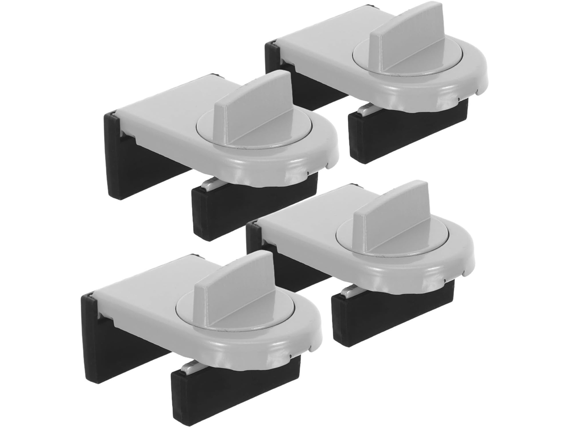 Conjunto De 6 Travas De Segurança Em Abs Para Em Janelas De Correr