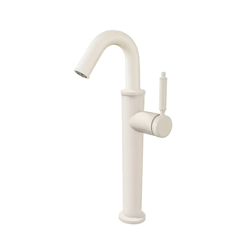 (branco Leitoso G1/2) Torneira Grande Curva Em Cobre Em Formato De U, Com Iluminação Luxuosa E Simples Para Pia Com Água Quente E Fria.