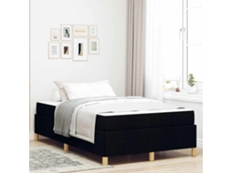 Vidaxl Estrutura da Cama com Colchão Preto 120 X 200 Cm Tecido