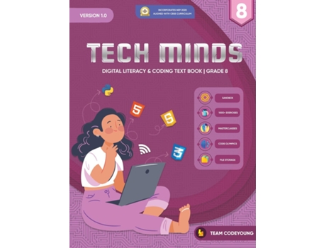 Livro TECH MINDS Version 1.0 DIGITAL LITERACY amp CODING TEXT BOOK GRADE 8 de Team Codeyoung (Inglês)