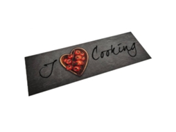 Vidaxl Tapete De Cozinha Lavável 60x180 Cm Veludo Texto Cooking