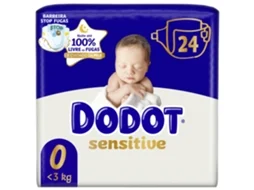 Fraldas Sensitive < 3kg T0 DODOT emb. 24 un
