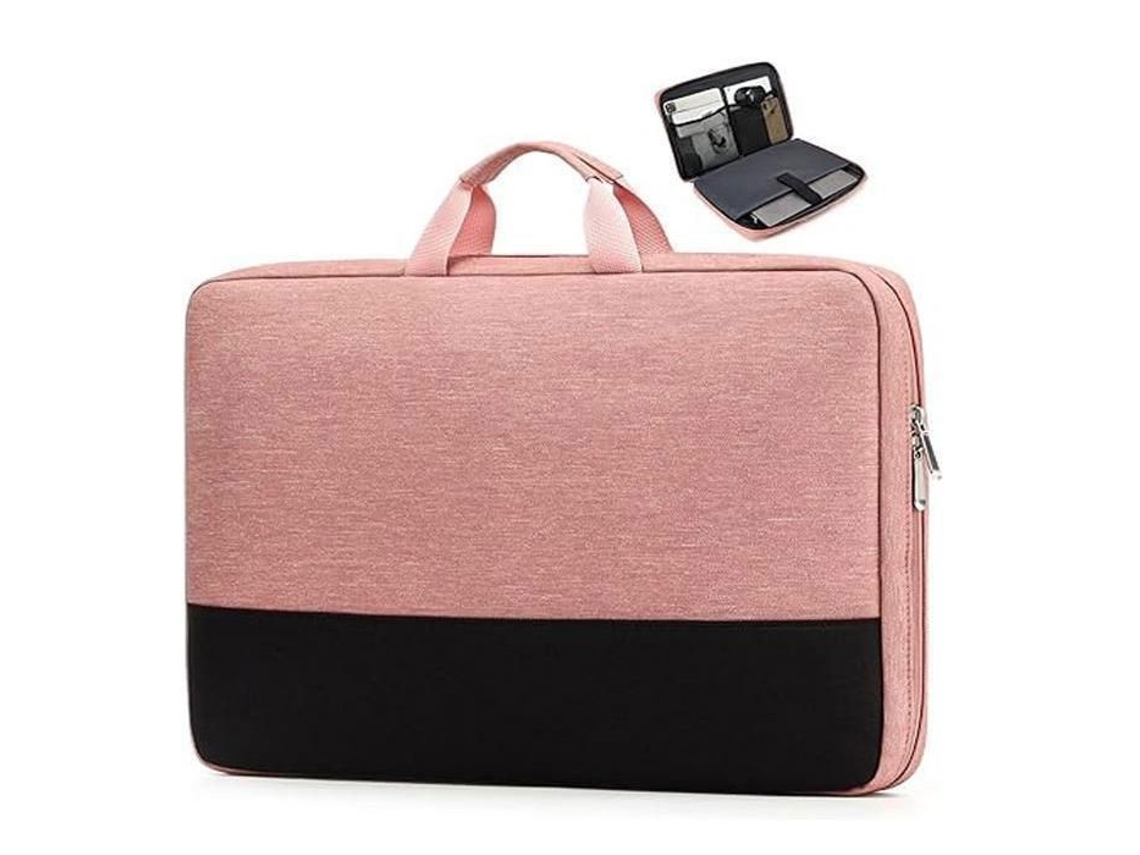 Capa Para Laptop, Bolsa Impermeável Tsa Para Laptop De 15,6 Polegadas, Rosa