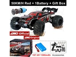 Carro Rc 4wd Brushless 50 80km/h Alta Velocidade Caminhão Off Road Brinquedo Adulto Criança Vermelho Aeuzwr