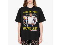 Rockinstone Talladega Nights Movie Not 1st You're Last Checkered Black Adult T-shirt Size:xxxl