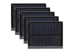 Módulo de painel solar de resina epóxi (5 unidades, 90 x 70 mm, CC 5 V, 160 mA)