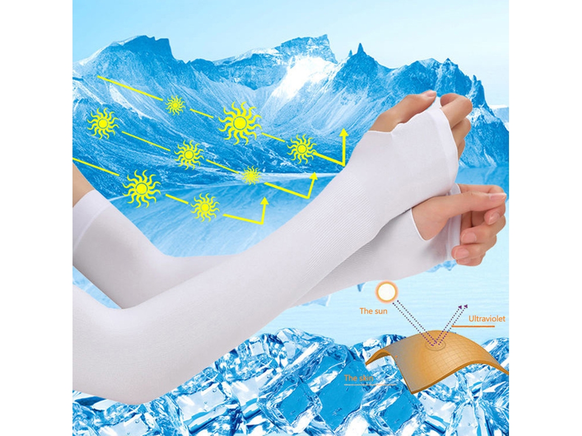 Manga Anti uv Gelo para Sol Técnica Elástica Respirável Quick dry S/MARCA