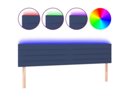 Led Headboard, Led Headboards Vidaxl Azul Tecido (180 X 5 X 78/88 Cm)