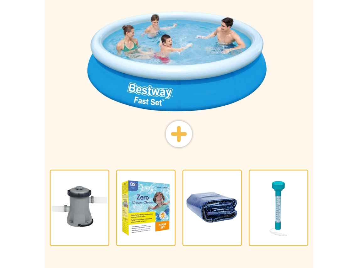 Bestway Piscina Bestway Fast Set Redonda - 366x76 Cm - 5-peças S184