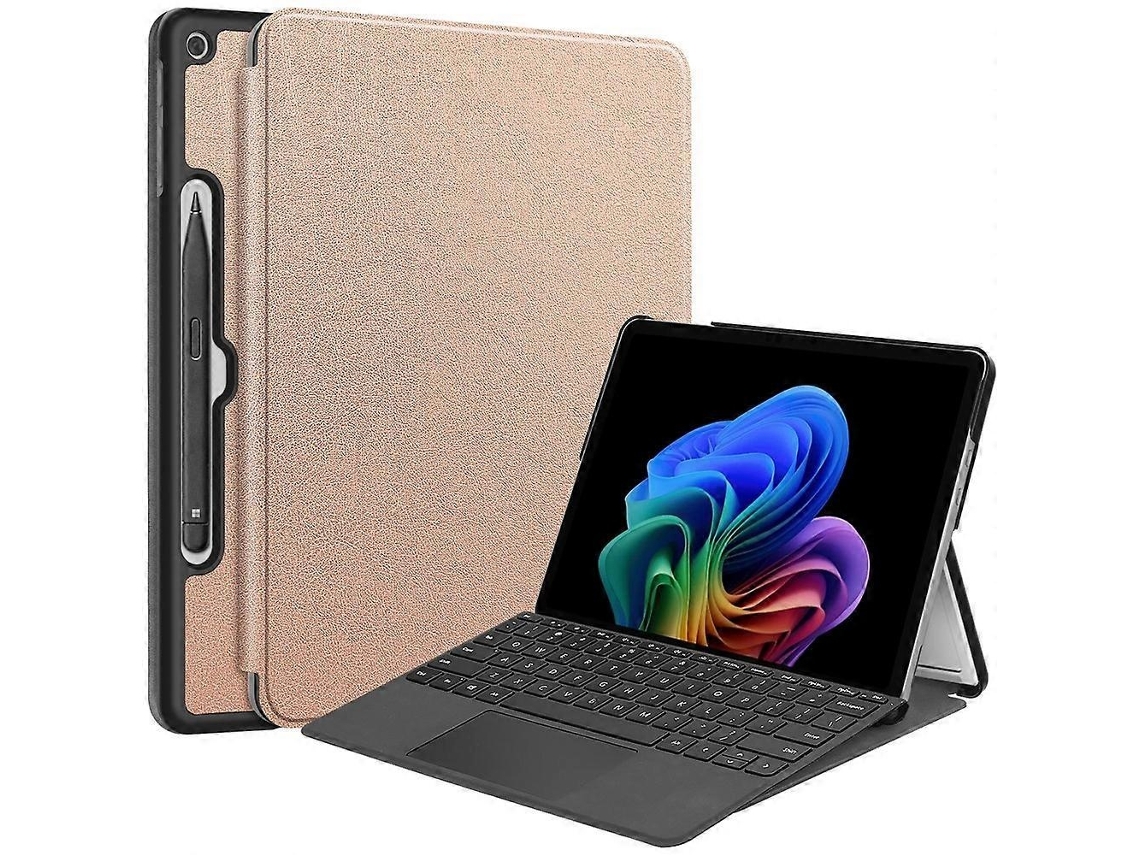 Capa Protetora Em Couro Pu Com Suporte E Porta-caneta Para Microsoft Surface Pro De 12 Polegadas Elysve