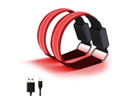 2026rebe-2 Peças De Pulseira Led Recarregável Usb Com Cinta Reflexiva Ajustável Para Corrida, Ciclismo E Esportes Ao Ar Livre