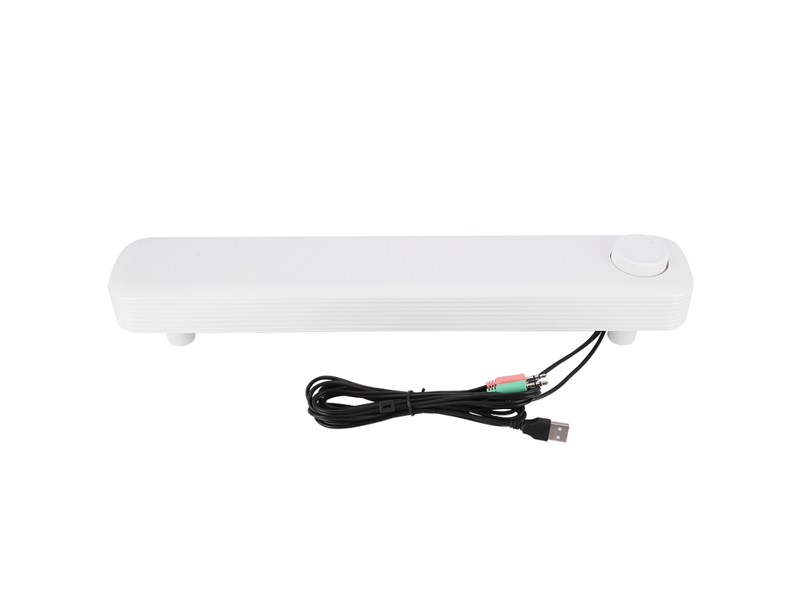 Aetheria alto falante Bluetooth Subwoofer de Mesa para Computador Sada V 102 com Dois Canais Branco