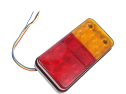 Lanterna Traseira Led para Caminhão, 10 Polegadas, Plástico, Amarelo, Placa de Alerta