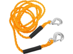 Cinta De Reboque Em Nylon Amarelo Com Ganchos Liga Leve 14 Mm,cabo Reforçado 4 Metros Comprimento