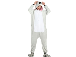 2026 pijama de Koala Ilwhe de Franela com Capuz para Adultos e Crianças Festivais de Inverno