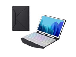 Capa De Couro Para Tablet Samsung Galaxy Tab A7 10.4 2020 Com Teclado Bluetooth Divisível, Suporte Traseiro Triangular Com Textura De Diamante E Retro