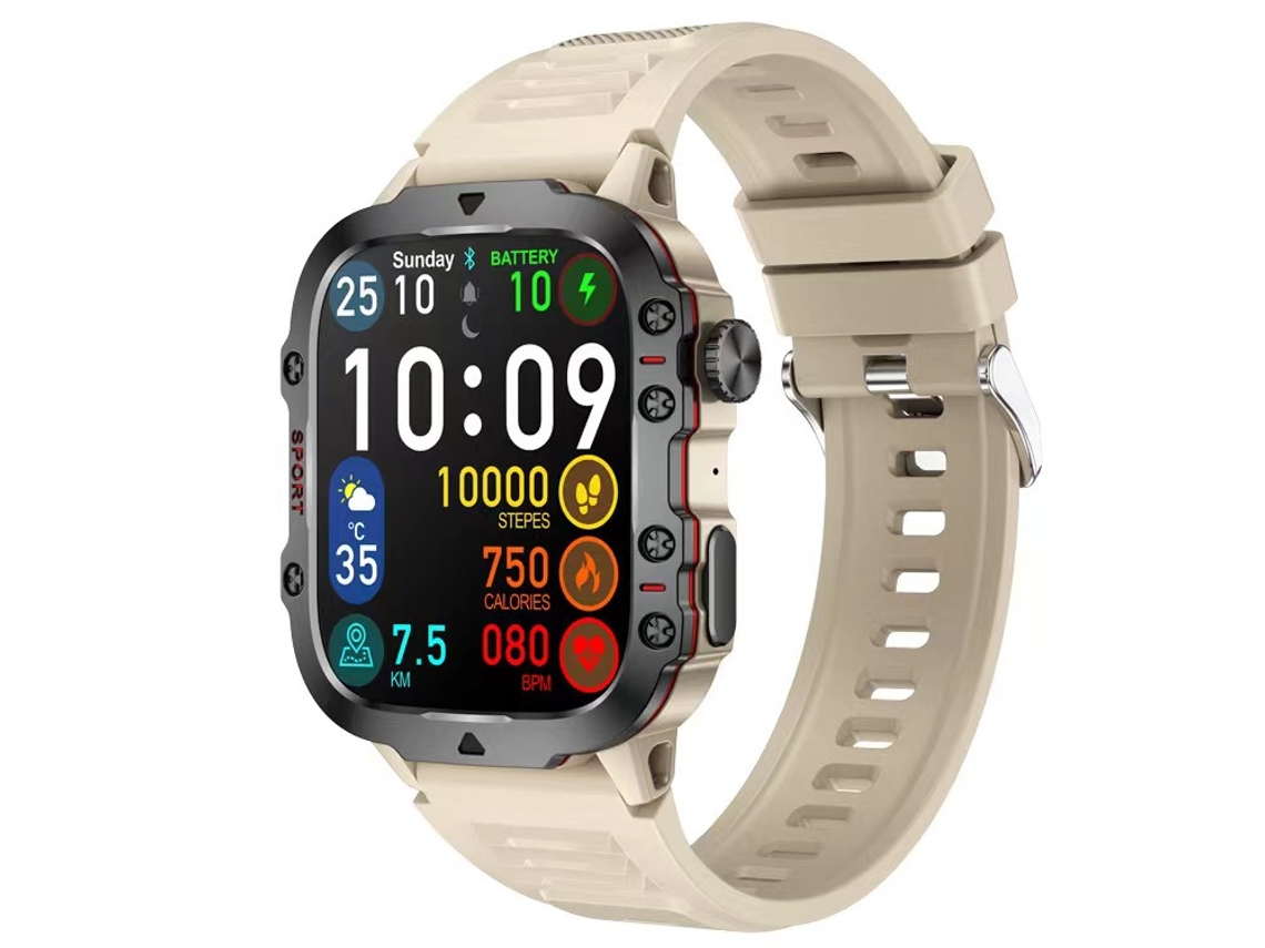 Smart Watch Monitor de Oxigênio no Sangue Cor Creme GODTVAGT