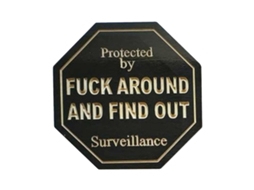 Placa de Aviso para Jardim em Madeira com Prego de Solo Preto LAXISCREED