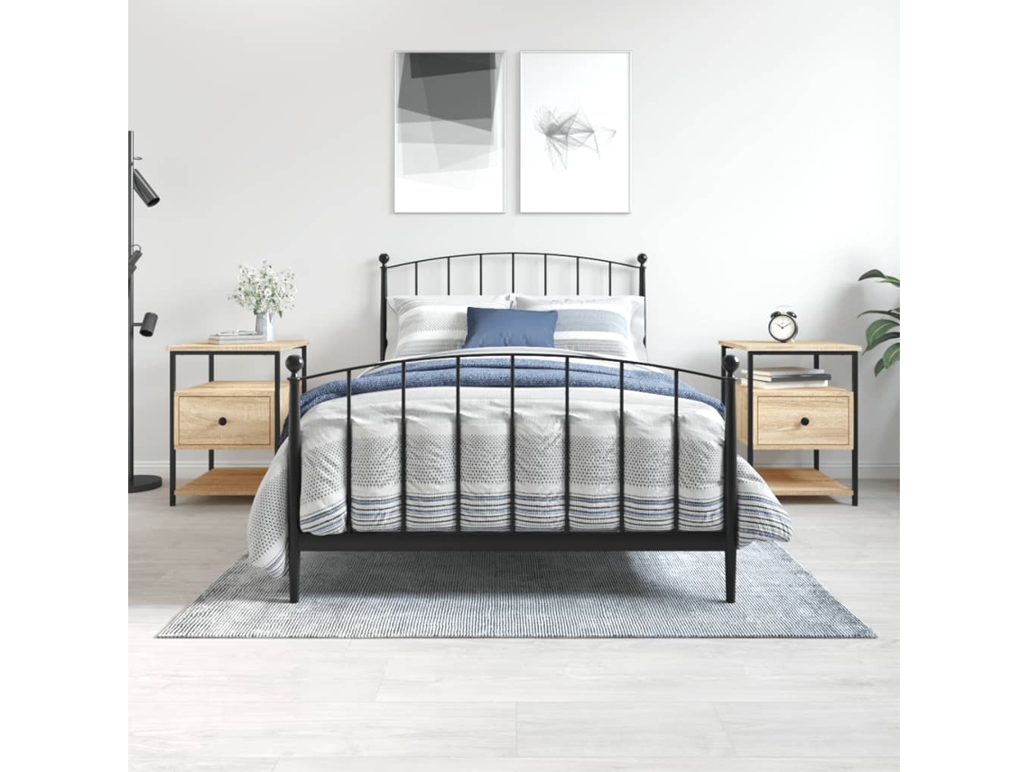 Vidaxl Mesas De Cabeceira 2 Pcs Derivados De Madeira Carvalho Sonoma