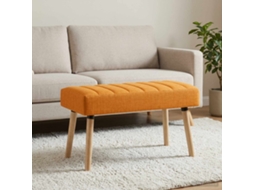 Vidaxl Banco Com Tufting Em Canal Amarelo Escuro 80 X 40 X 46 Cm