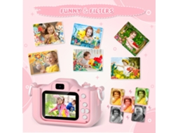 Câmera Digital Infantil Hd Para Selfies Com Câmeras Frontal E Traseira Roxa Brilvibera