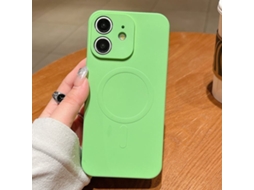 Capa Magsafe Para Iphone 11 - Silicone Líquido Com Cor Sólida | Magnética - Verde Matcha