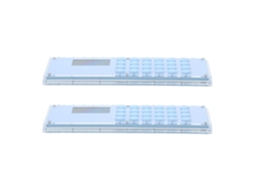 Conjunto De 2 Réguas E Calculadoras De Plástico Azul, Compactas E Portáteis.