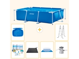 Intex Piscina Com Estrutura Retangular - 220x150x60 Cm - 7-peças S20820
