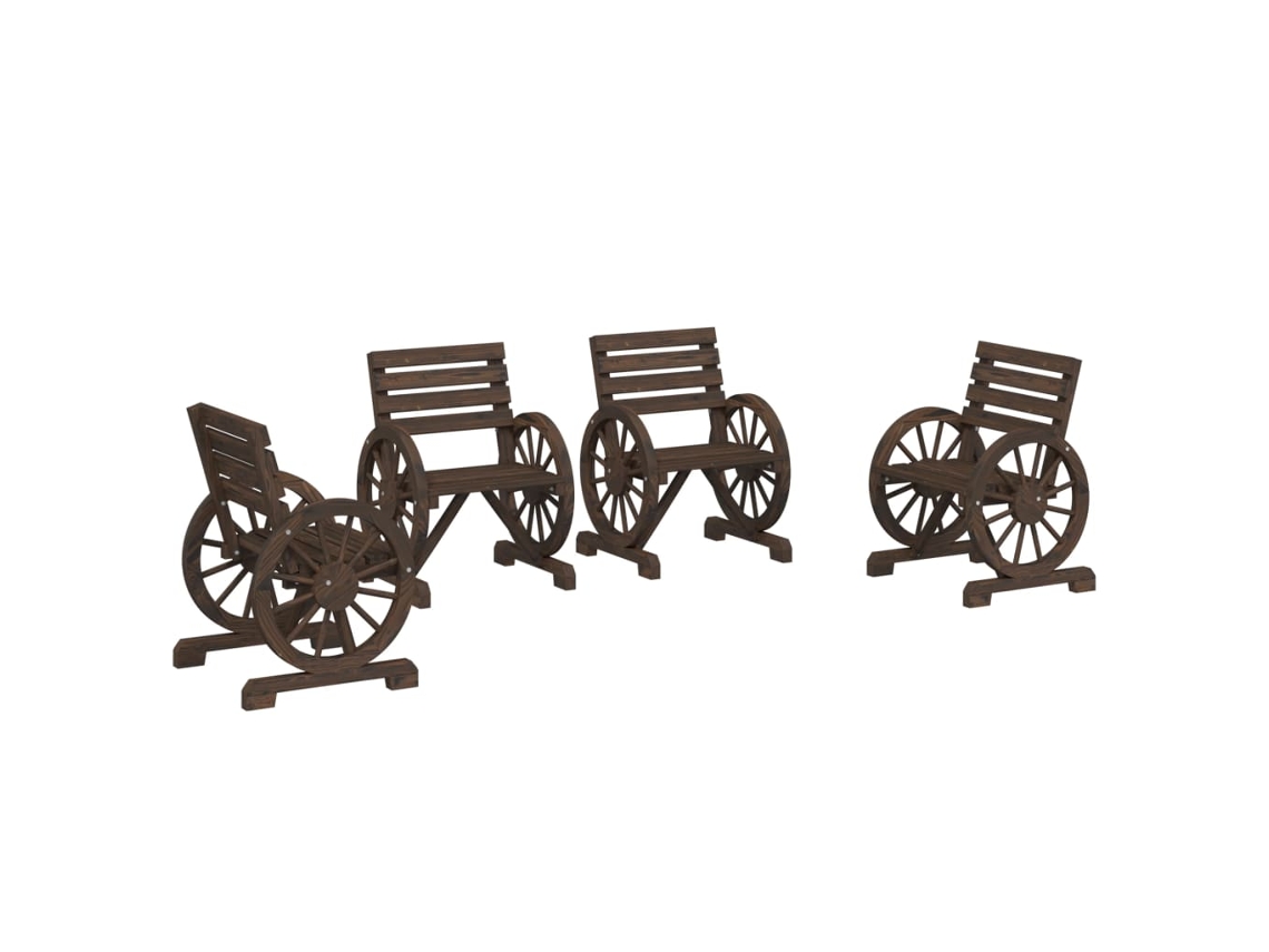 Garden Chair, Garden Chairs Vidaxl Marrom Madeira (n/a)