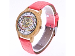 Reloj De Pareja De Cuarzo Con Correa De Lona Zhoulianfa (rosa)