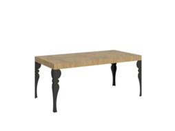 Mesa Extensível Paxon 200/460x90 Cm Carvalho Natural Com Pés Antracite Itamoby