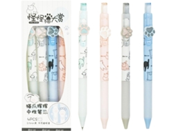 Caneta Em Gel Maydahui Com Gatinho Fofo, Retrátil, Garra Kawaii, Ponta
